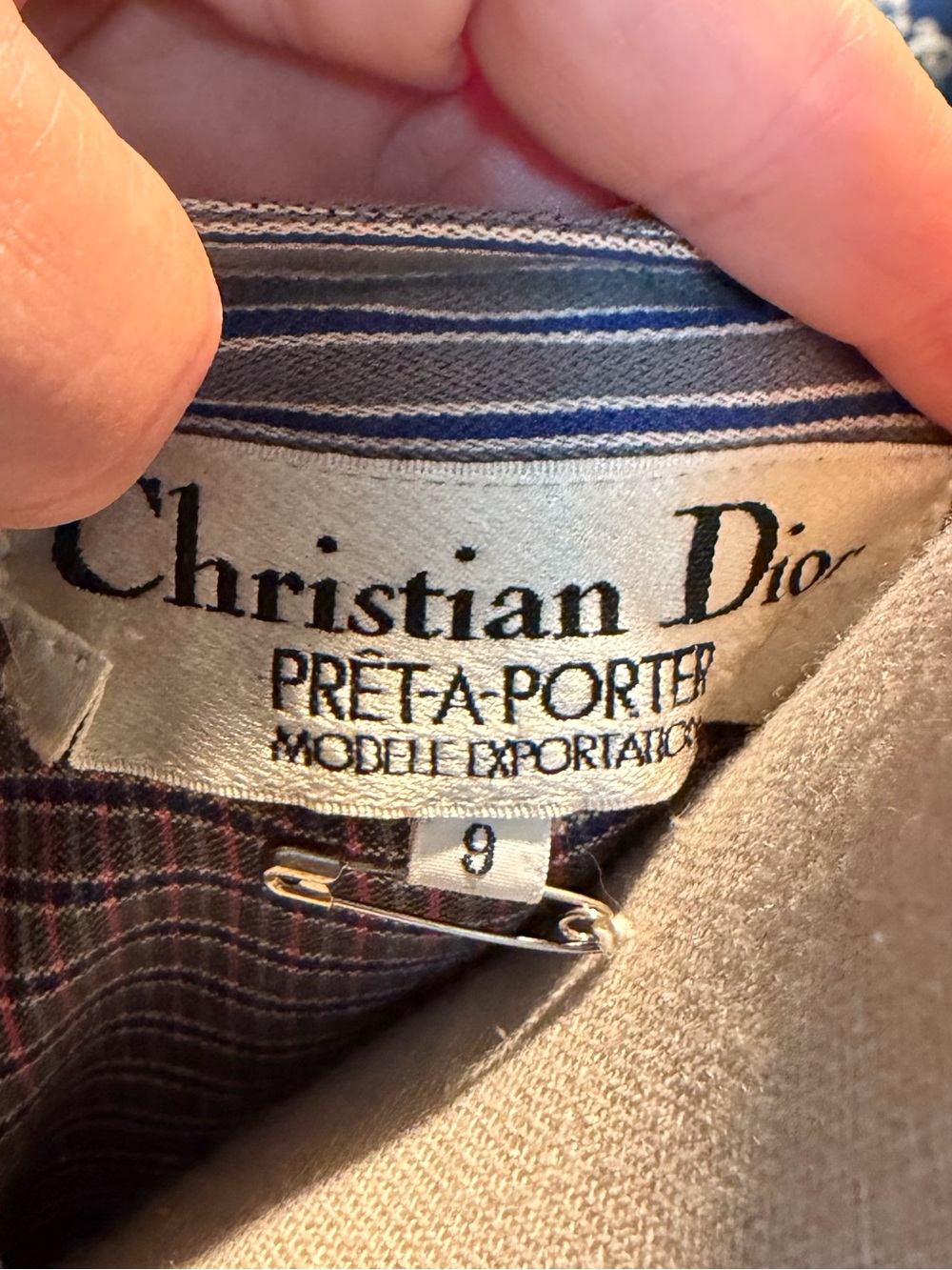 Christian Dior 1980’s Cotton Pinstripe Dress Size 9 - Picture 14 of 17